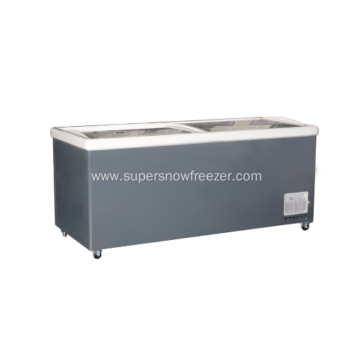 Deep display freezer for frozen meat and chicken